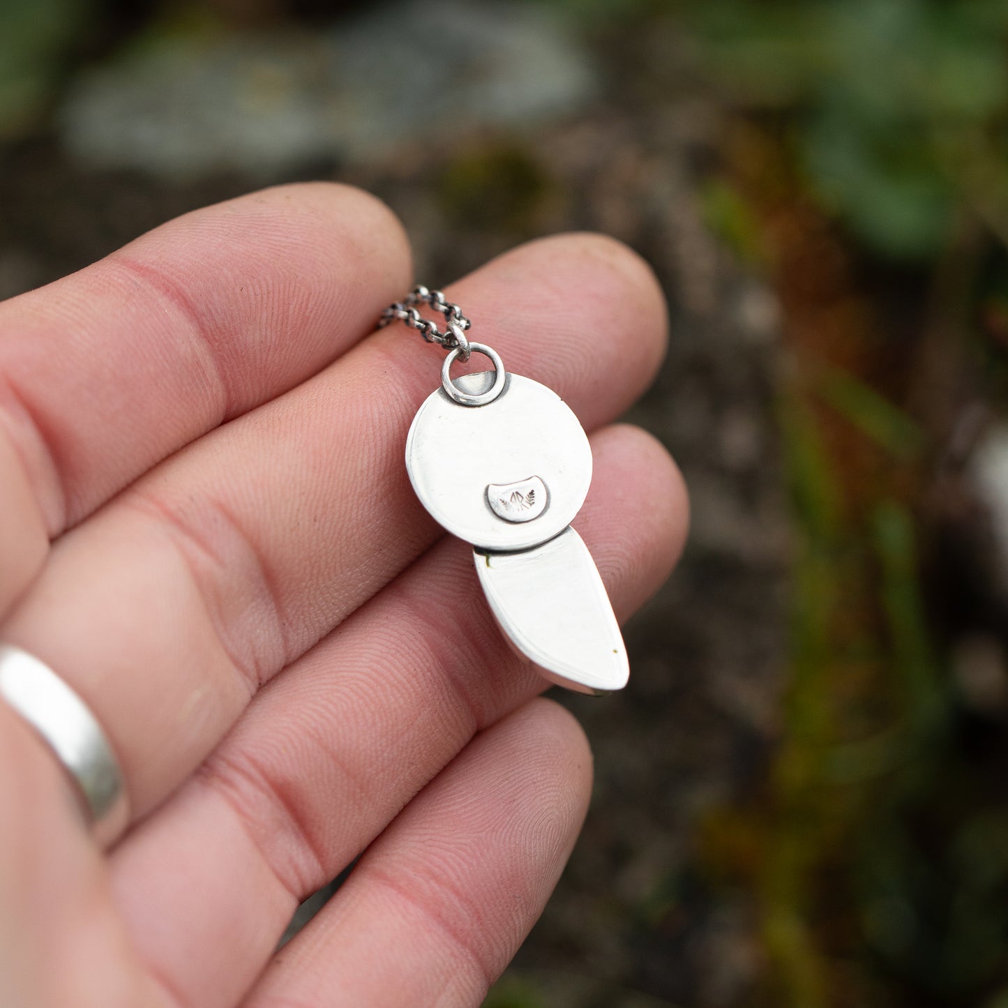 Wild Harvest Moss Agate Mushroom Necklace