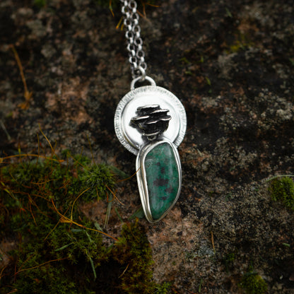 Wild Harvest Moss Agate Mushroom Necklace