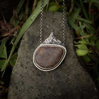 Stories in Stone Sterling Silver Mountain Necklace