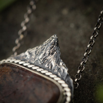 Stories in Stone Sterling Silver Mountain Necklace