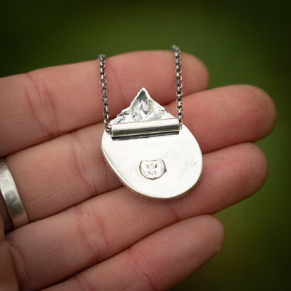 Stories in Stone Sterling Silver Mountain Necklace