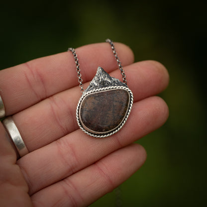 Stories in Stone Sterling Silver Mountain Necklace