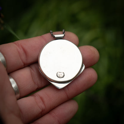 Starlight Peak Sterling Silver and 24k Gold Mountain Landscape Necklace