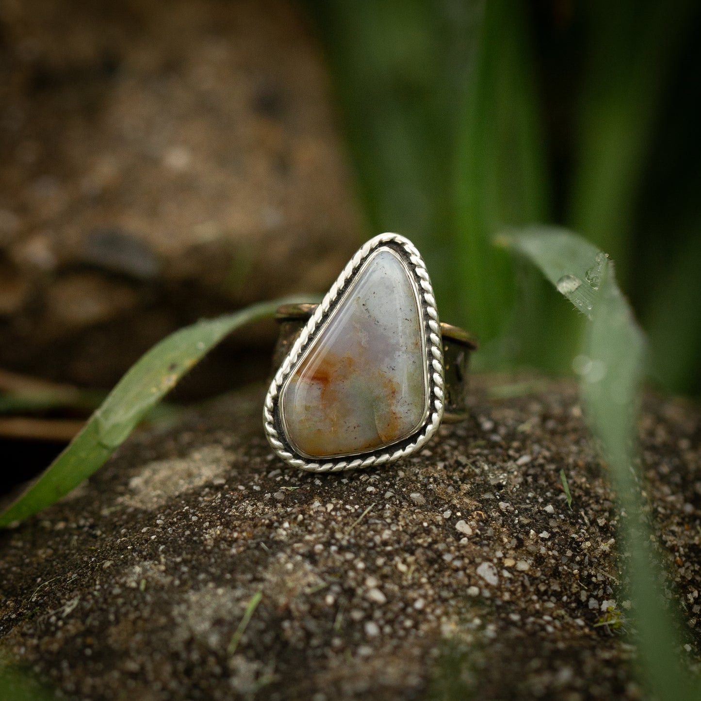 Celestial Ridge Size 7 Sterling Silver and Bronze Ring