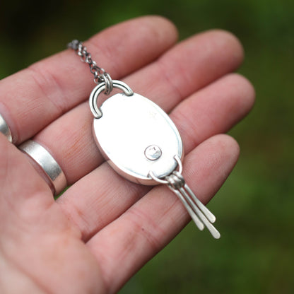 Koi Pond Sterling Silver and Copper Resin Pendant